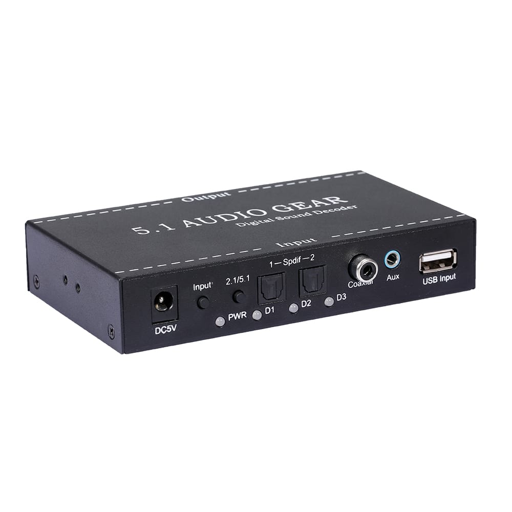 NK-A6L 5.1 Audio Gear Digital Sound Decoder Audio Converter - EU Plug