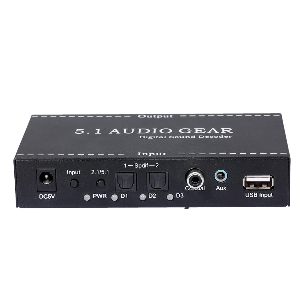 NK-A6L 5.1 Audio Gear Digital Sound Decoder Audio Converter - US Plug