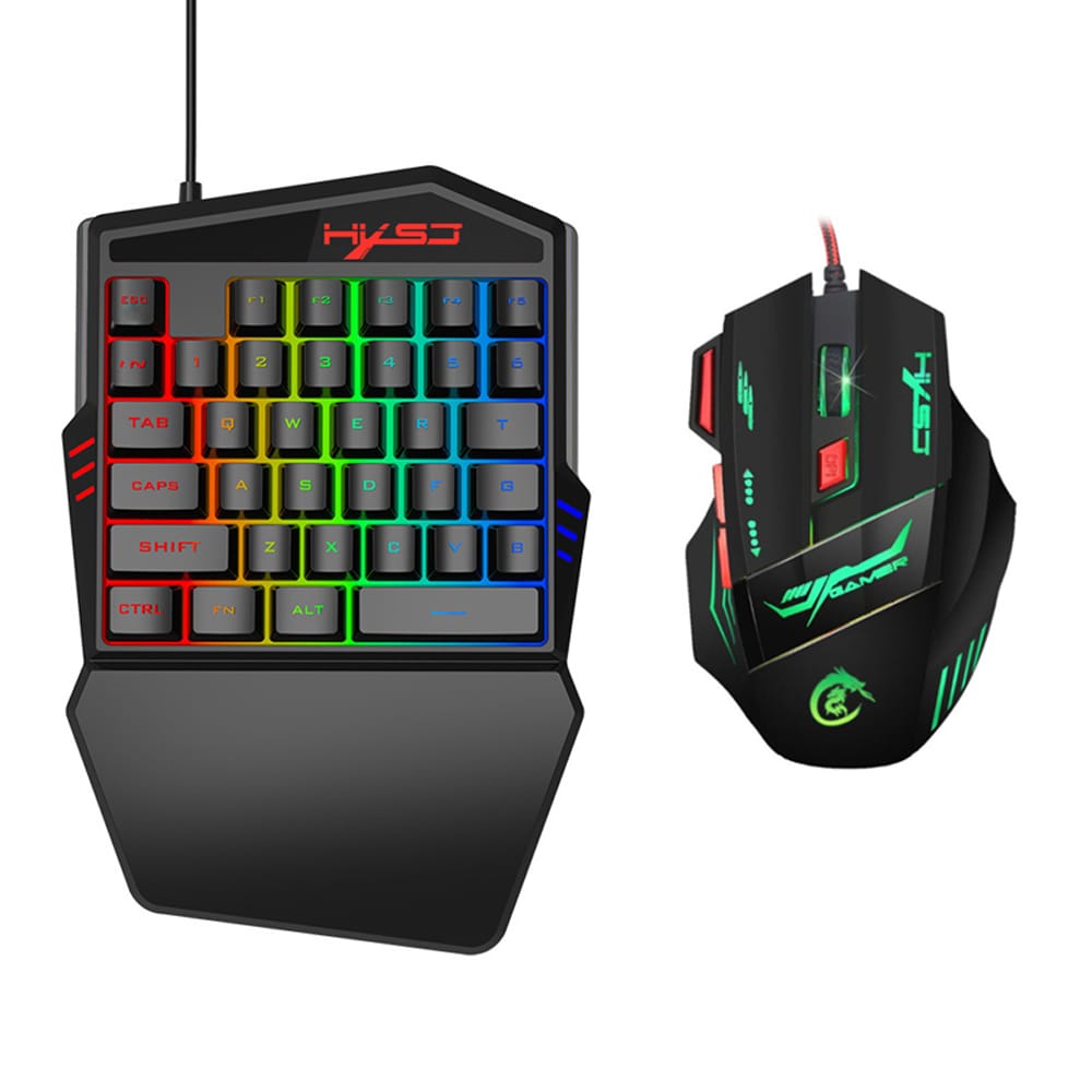 35 Buttons Gaming Keyboard Mechanical Keyboard and Mouse Kit