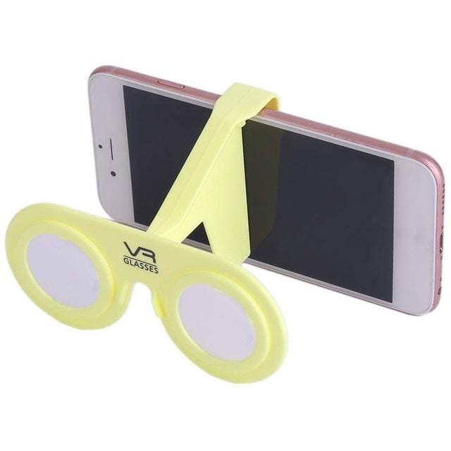 Portable Mini VR 3D Virtual Reality Glasses Suitable for 4.0-6.5 inch Phone (Yellow)