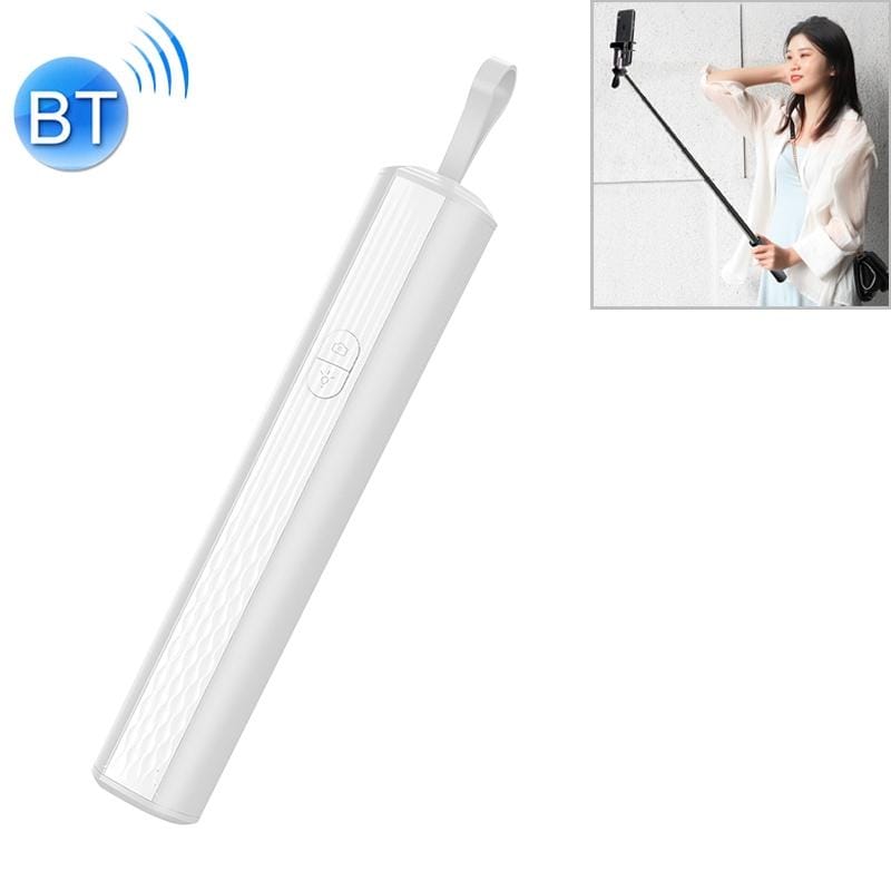CYKE P9 Universal Stretchable Hidden One-piece Wireless Bluetooth Selfie Stick (White)