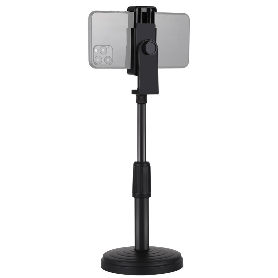 PULUZ Round Base Desktop Mount for LED Ring Video Light, Adjustable Height: 18cm-28cm