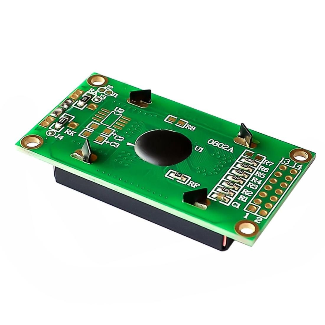 LDTR-WG0239 1.7 inch LCD Screen 0802B 8 x 2 Blue Character Module for Arduino (Green)