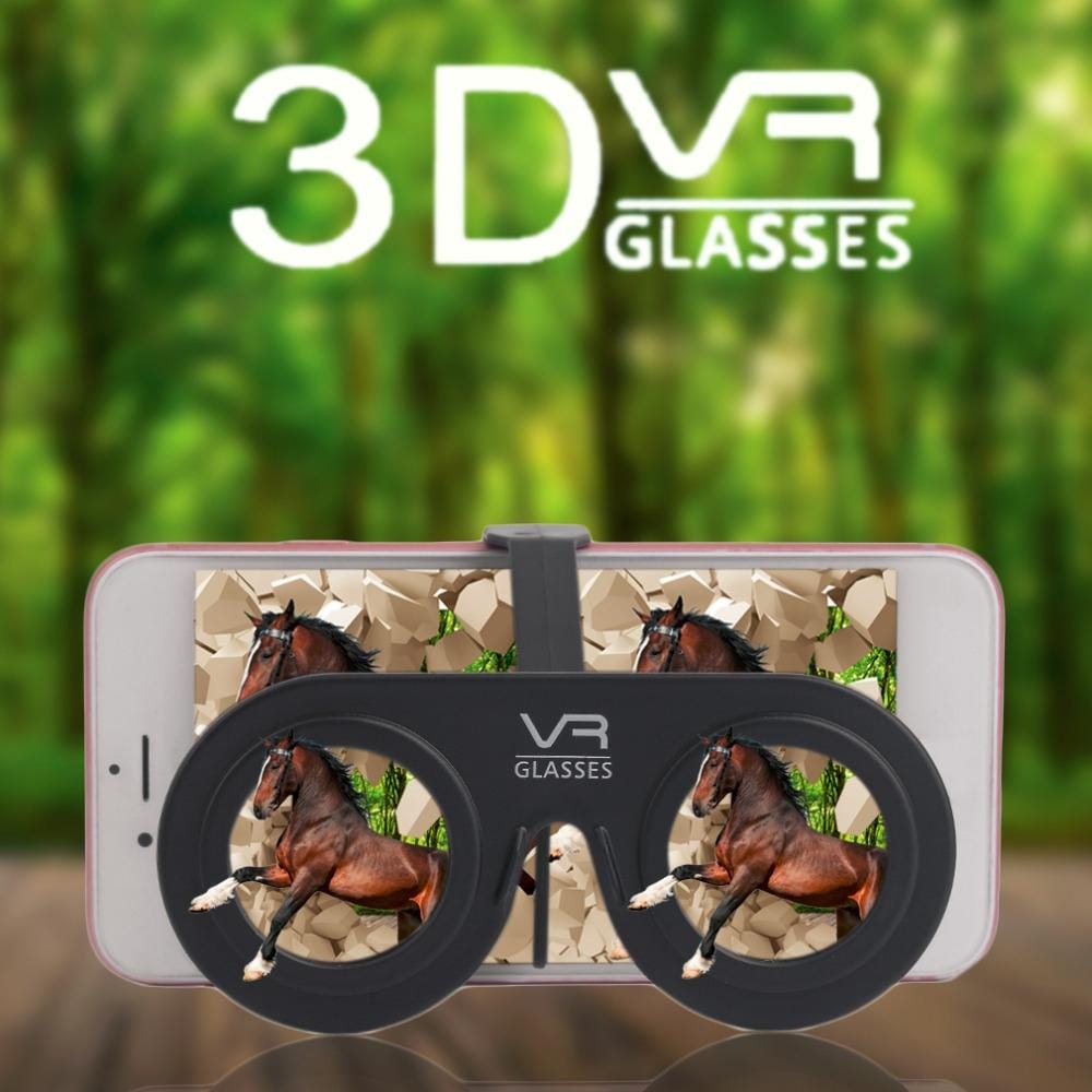 Portable Mini VR 3D Virtual Reality Glasses Suitable for 4.0-6.5 inch Phone (Pink)