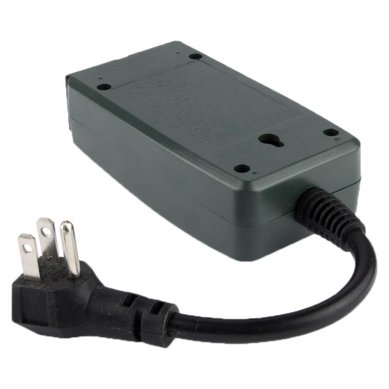 2-Outlet Outdoor Wireless Remote Control Switch Outlet (Black)