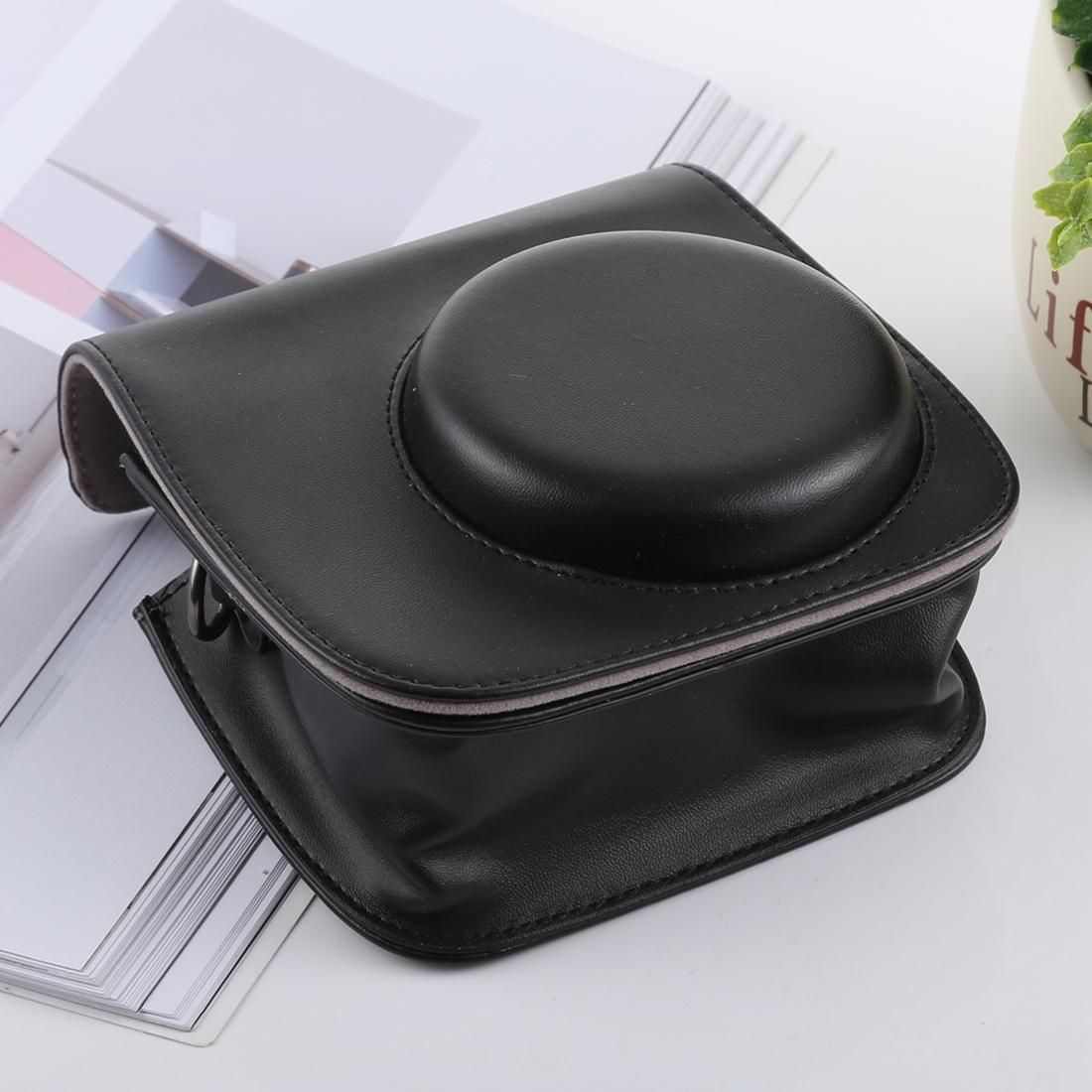 Retro Style Full Body Camera PU Leather Case Bag with Strap for FUJIFILM instax mini 9 / mini 8+ / mini 8 (Green)