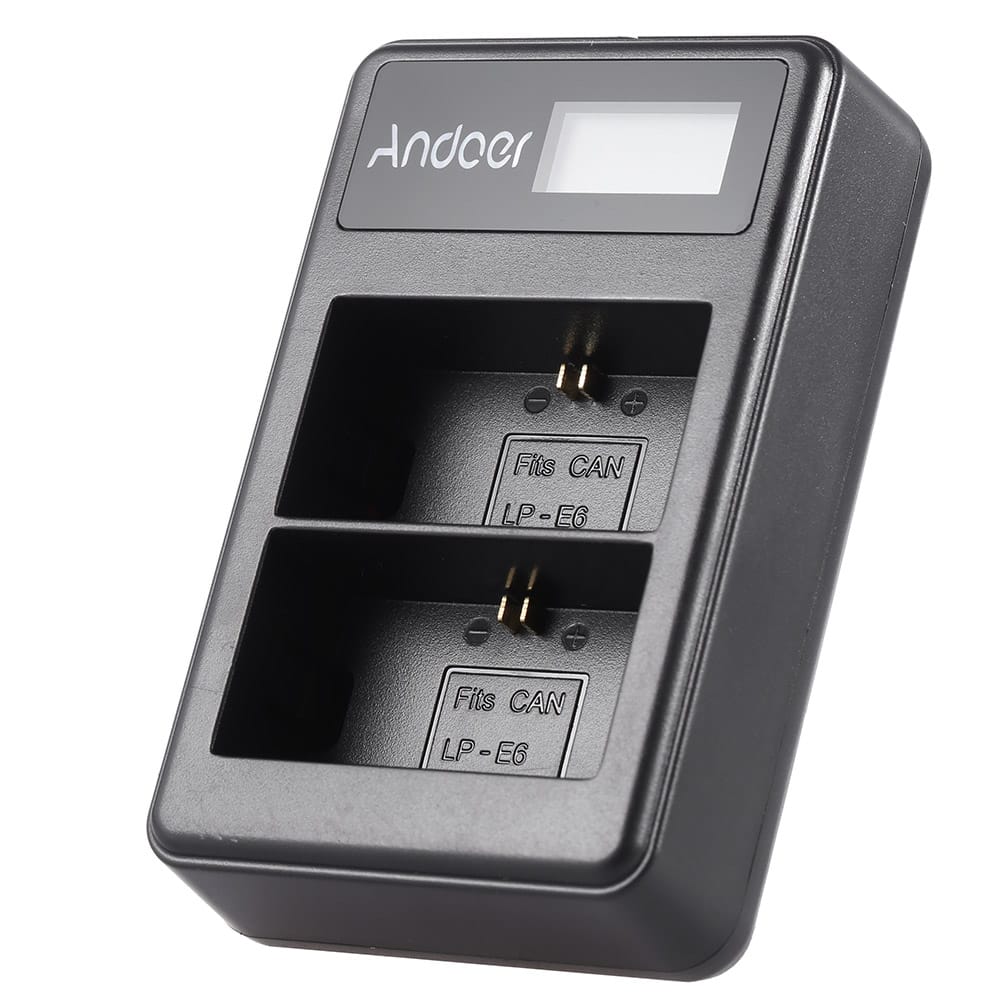 Andoer LP-E6 Rechargeable LED Display Li-ion Battery Charger
