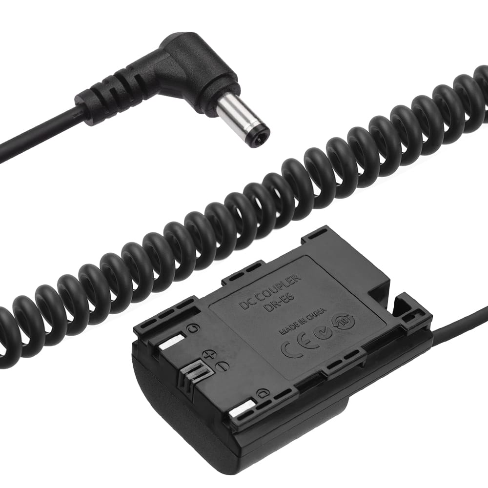 Andoer LP-E6 Dummy Battery Pack DC Coupler Connector Spring - For Canon LP-E6