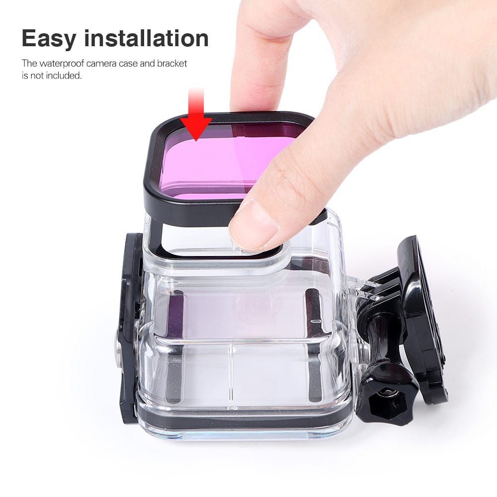 3pcs Underwater Filter Lenses Kit Compatible with GoPro Hero - 3pcs