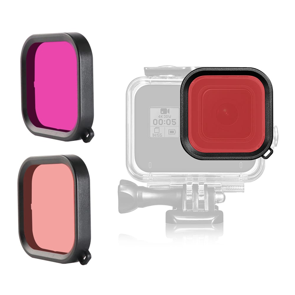 3pcs Underwater Filter Lenses Kit Compatible with GoPro Hero - 3pcs