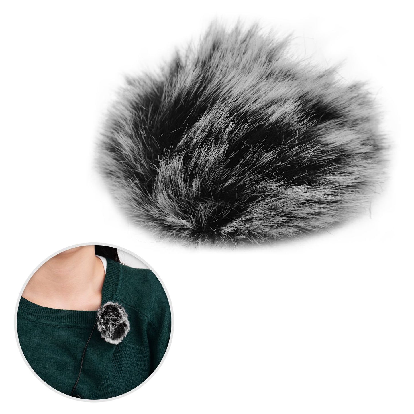 Clip-on Lavalier Microphone Windscreen Furry Windshield Mic