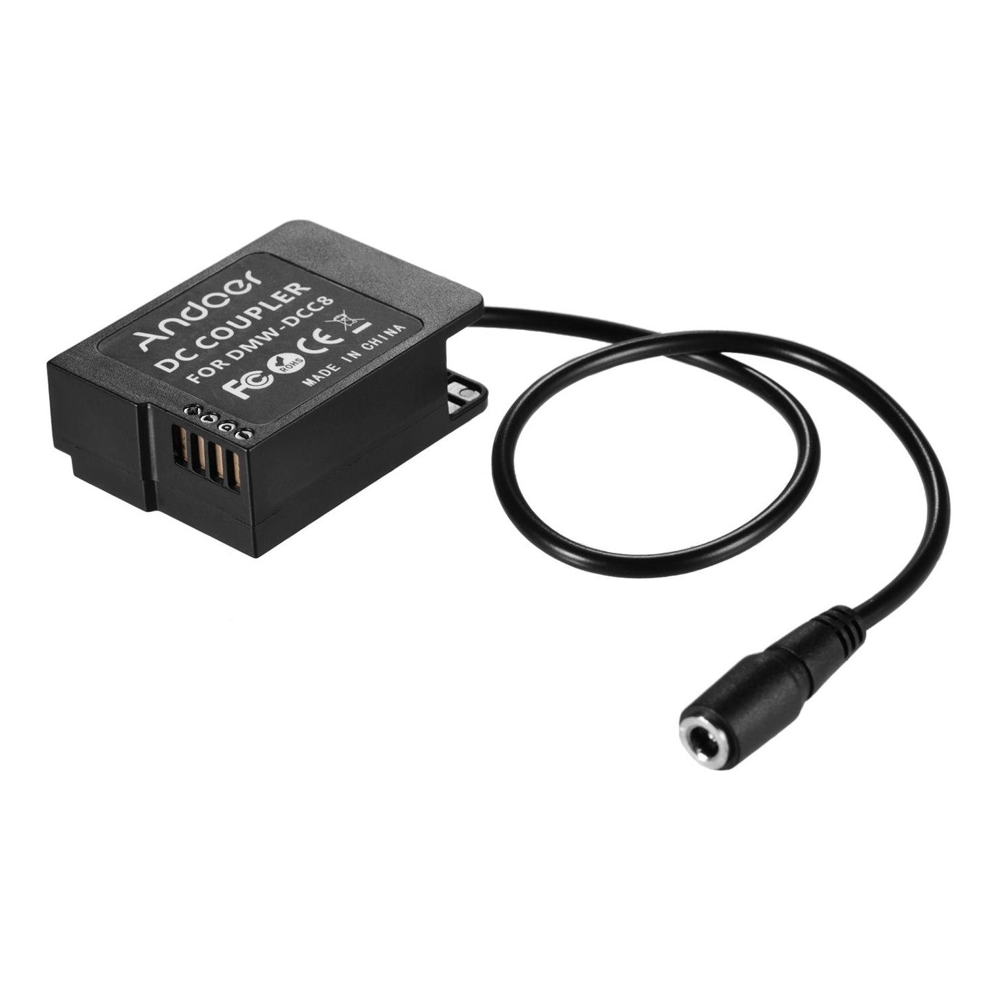 Andoer NP-W126 Dummy Battery Coupler Adapter DC4.0*1.7mm - DC female plug