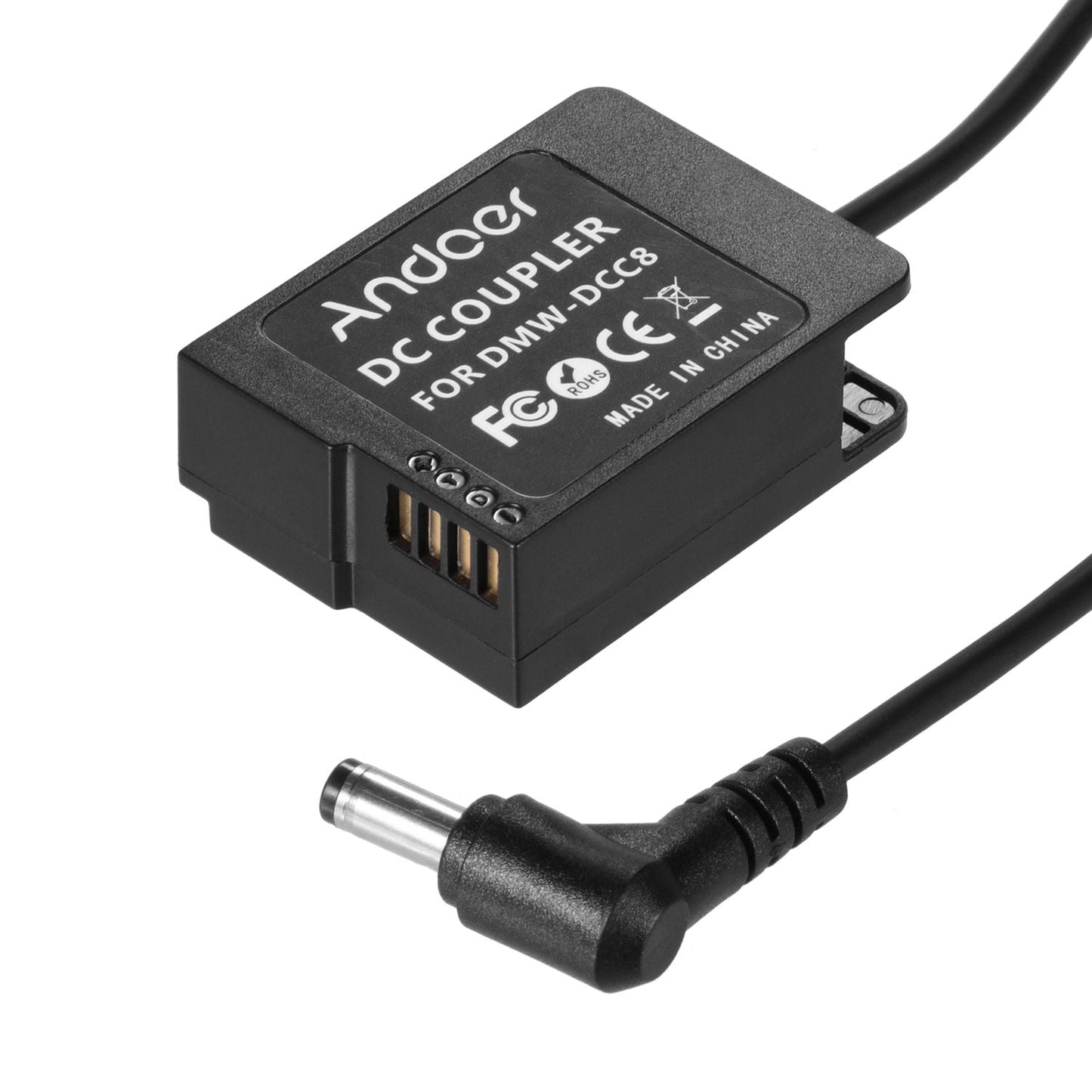 Andoer NP-W126 Dummy Battery Coupler Adapter DC5.5*2.5mm - DC male plug