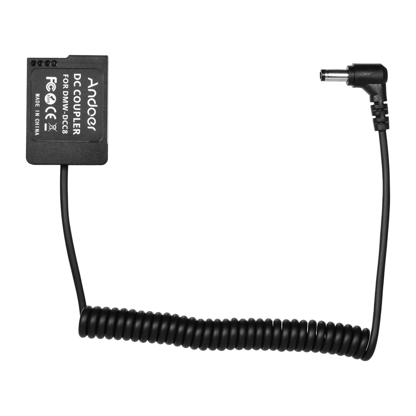 Andoer NP-W126 Dummy Battery Coupler Adapter DC5.5*2.5mm - DC male plug