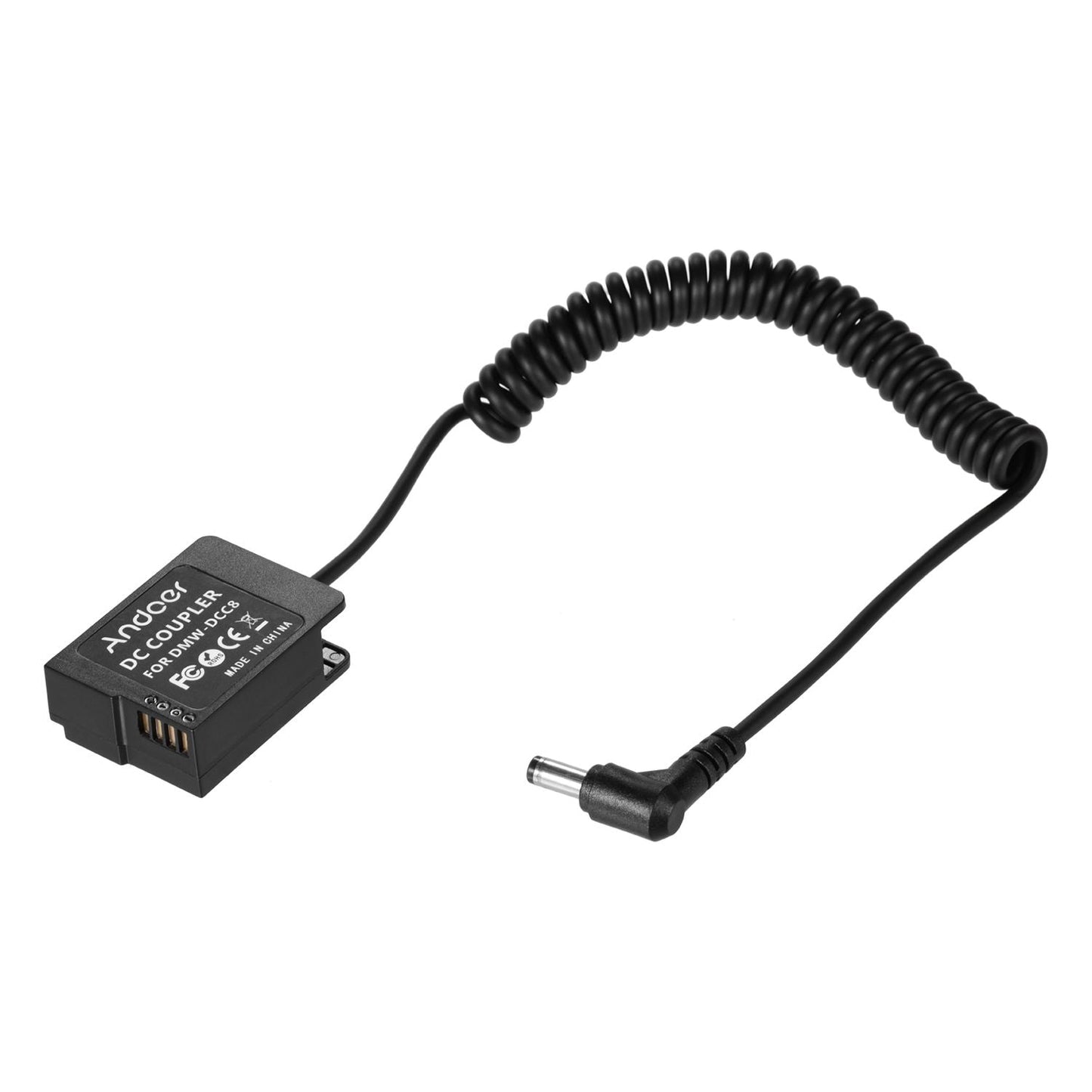 Andoer NP-W126 Dummy Battery Coupler Adapter DC5.5*2.5mm - DC male plug