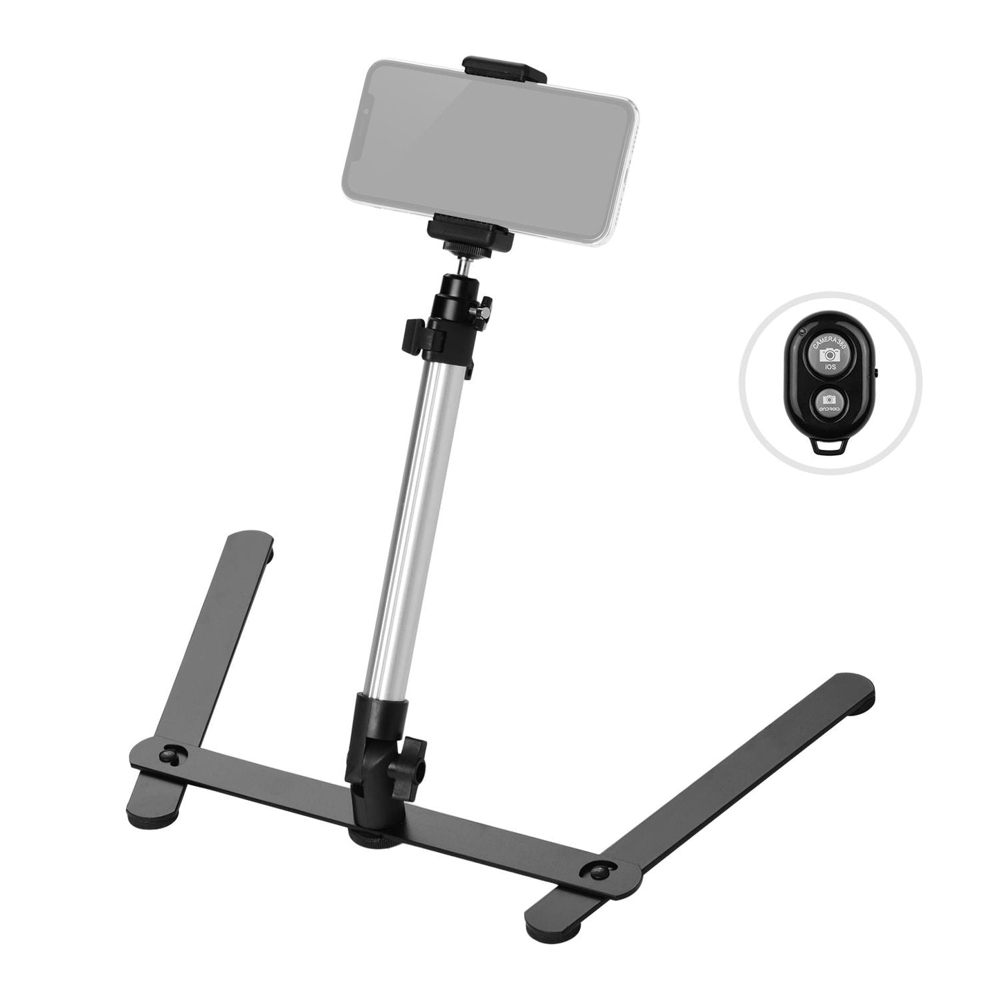 Photography Copy Stand Tabletop Phone Livestreaming Stand - With remote control