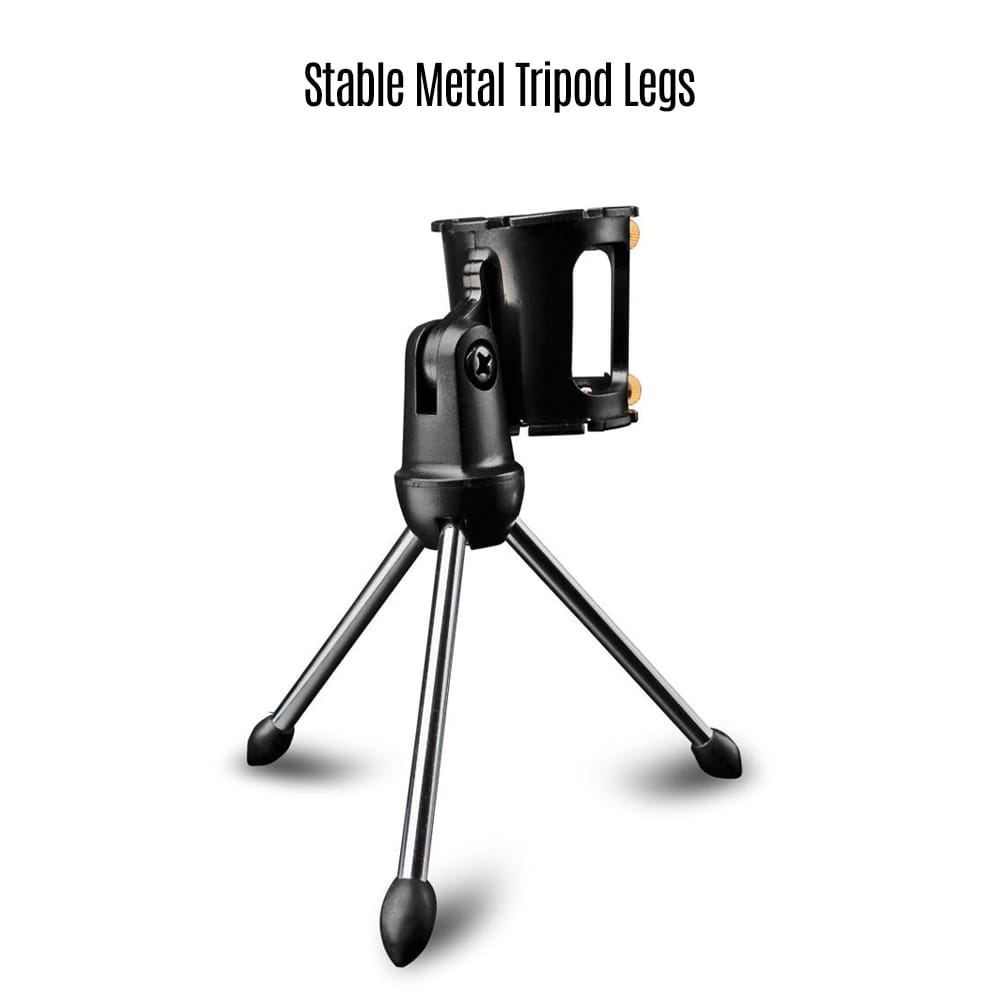 Mini Desktop Microphone Tripod Stand with Shock Mount Mic