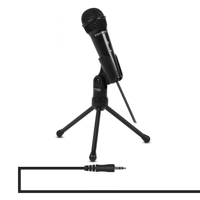 Yanmai SF-910 Professional Condenser Sound Recording Microphone with Tripod Holder, Cable Length: 2.0m, Compatible with PC and Mac for Live Broadcast Show, KTV, etc. (White)