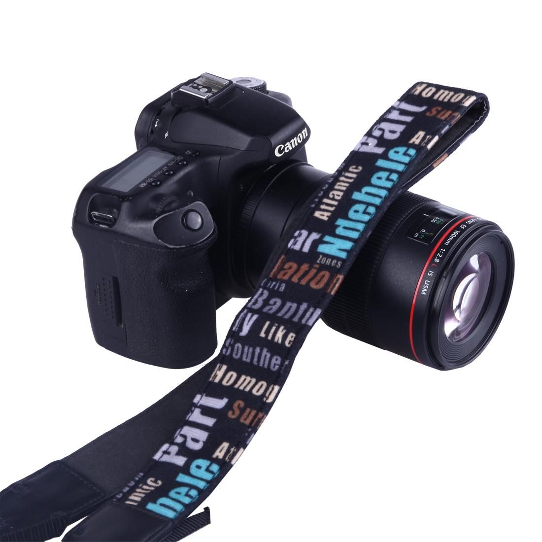 LYNCA LH-05 British Style Series Orange English Words Universal Genuine Leather Shoulder Neck Strap Camera Strap for Nikon / Canon / Sony / Panasonic / SLR DSLR ILDC (Style2)