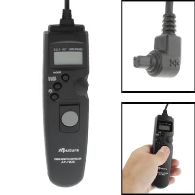 Aputure AP-TR3C LCD Timer Remote Cord for Canon EOS 7D, 50D, 40D, 30D, 5D, 20D, 10D, 5D Mark II, 5D Mark ?, 1DMark IV, 1Ds Mark III, 1D Mark III, 1D Mark II N, 1Ds Mark II, 1D Mark II, 1Ds, 1D, 1V, EOS 3, D2000