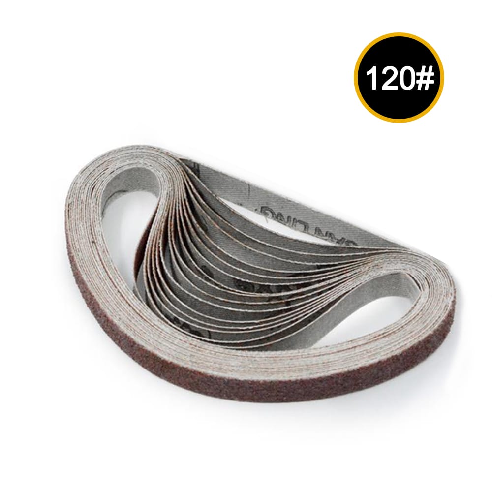 10pcs 10x330mm Abrasive Sanding Belts 120 Grit Sanding - 120