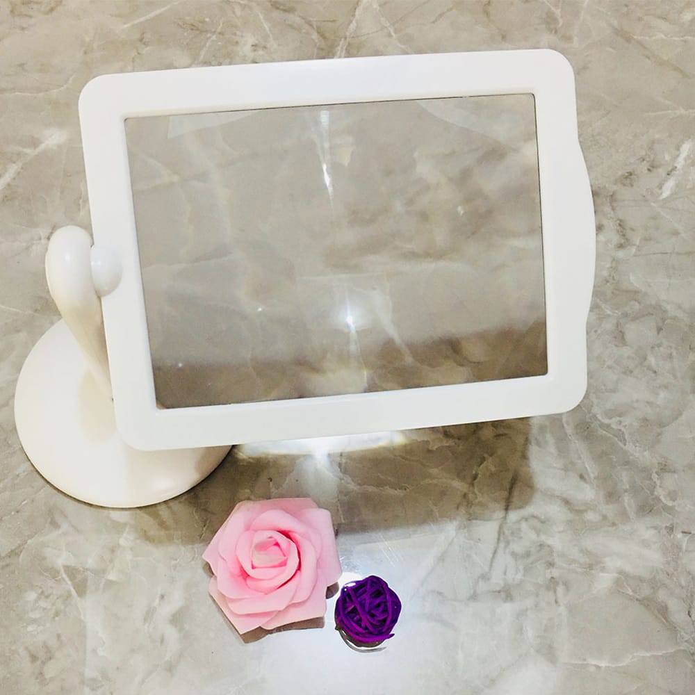 3X Magnifier Bright LED Reading Auxiliary Magnifier Rotary