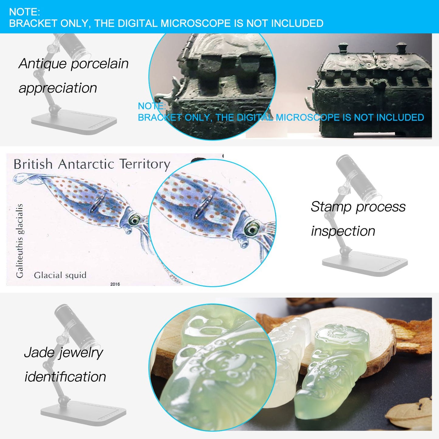 Mini Digital Microscope Stand Magnifier Camera Stand Holder