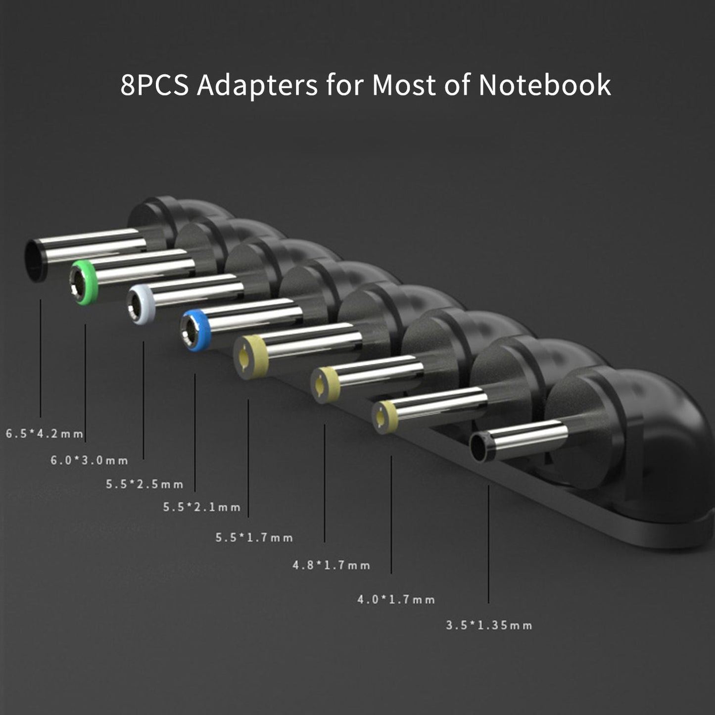 96W Universal Laptop Power Charger Adapter 8Pcs 12V to 24V - EU Plug