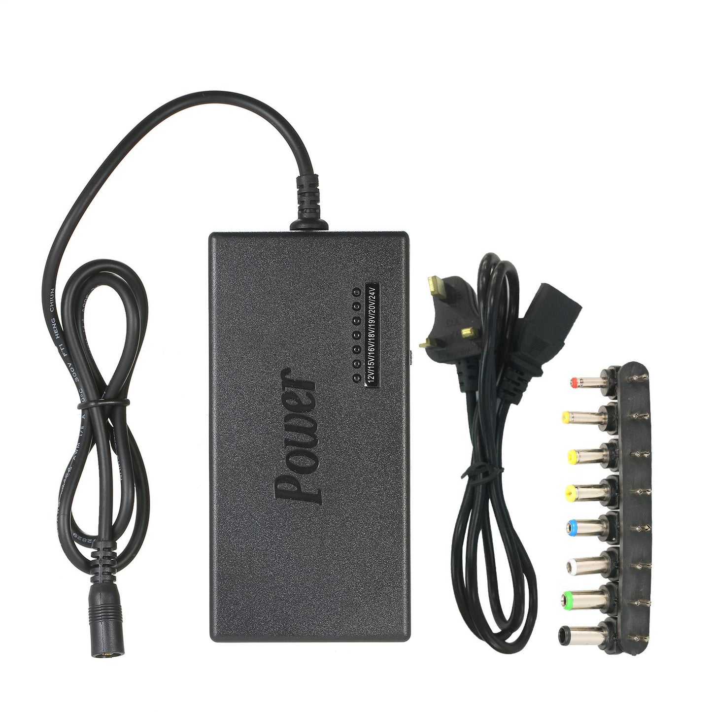 96W Universal Laptop Power Charger Adapter 8Pcs 12V to 24V - UK Plug