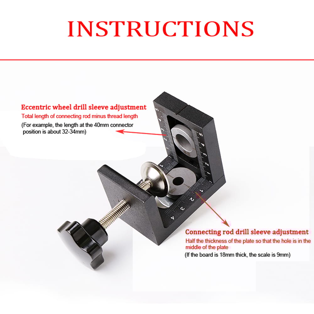 3-in-1 Woodworking Punch Locator Set Pocket Hole Jig - 1