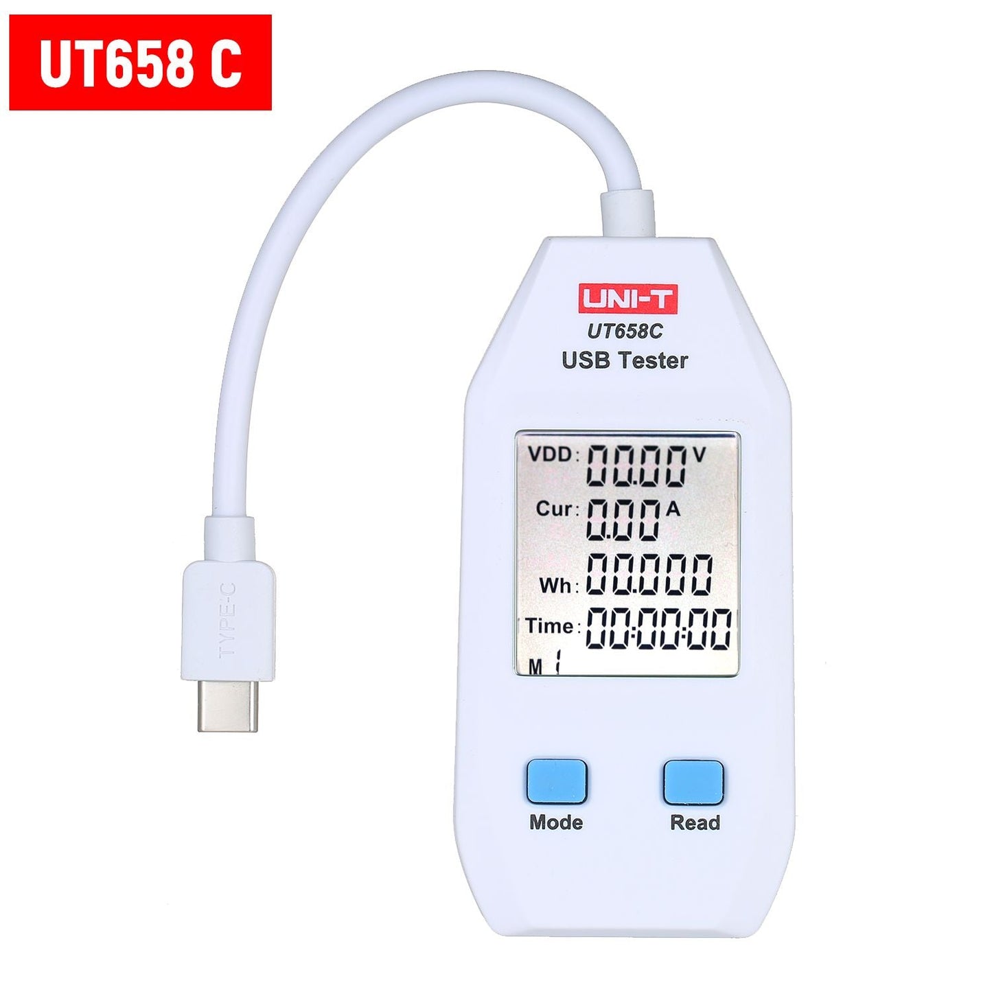USB Power Meter LCD USB Tester Detector Voltmeter Ammeter - Type C