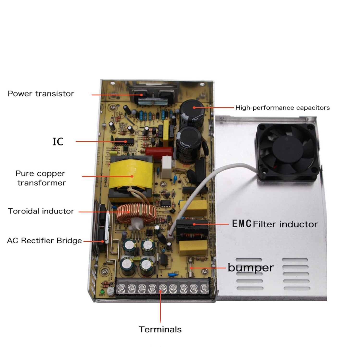 400W 60V Switch DC Power Supply S-400-60 6.6A Single Output