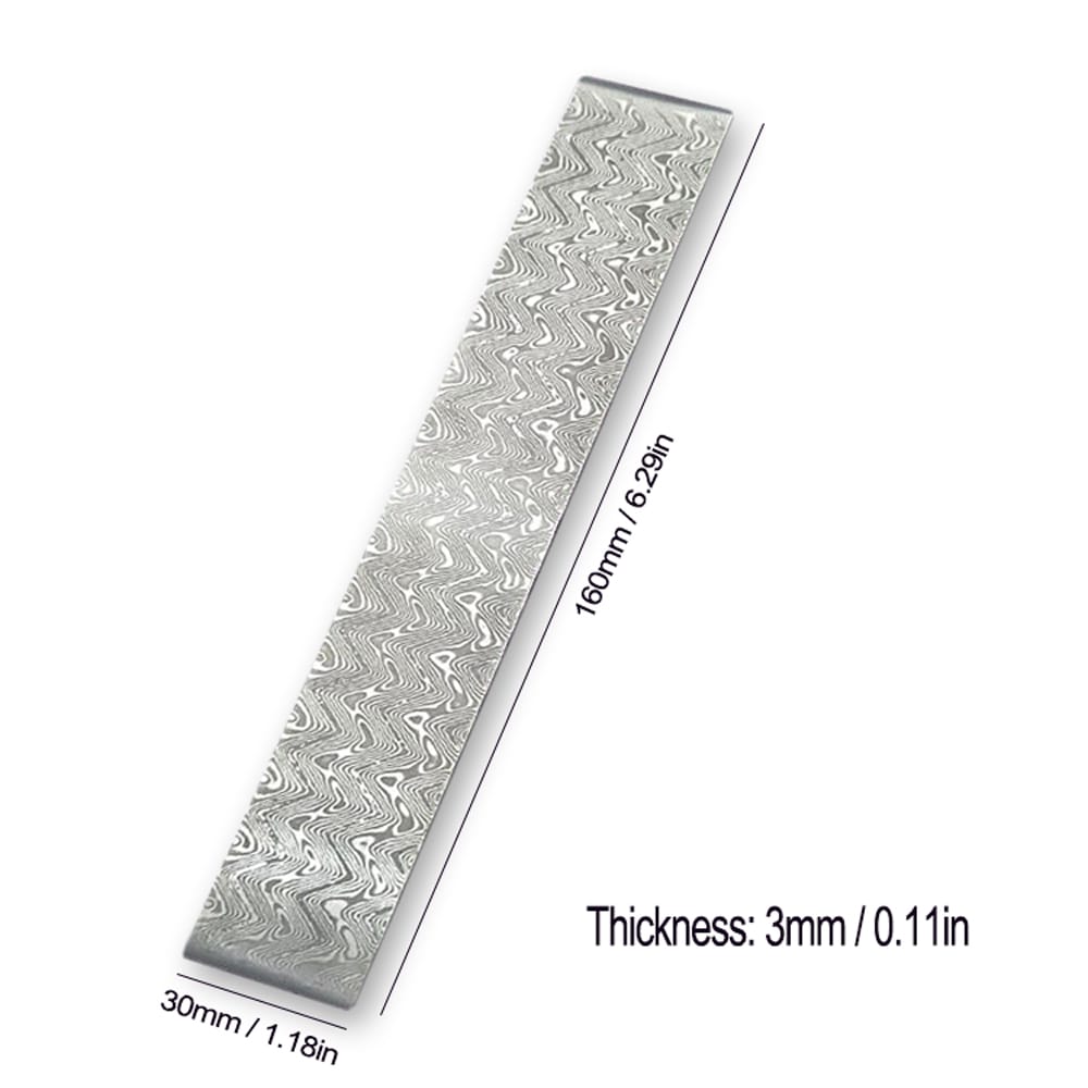 Damascus Steel DIY Cutter Making Materials Pattern Steel Bar - 6