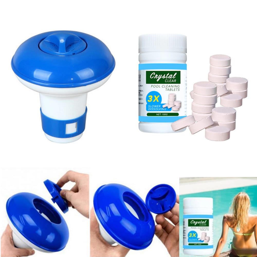 Pool Cleaning Float With 100pcs Purifier Tablets Swimming