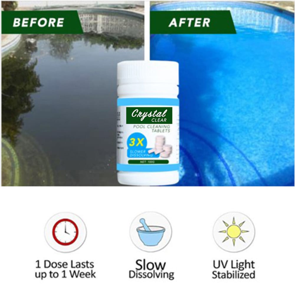 Pool Cleaning Float With 100pcs Purifier Tablets Swimming