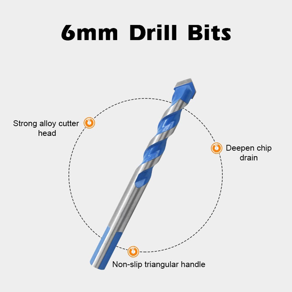 1Pcs Multifunctional Drill Bits Twists Drillhead Wall - 6mm