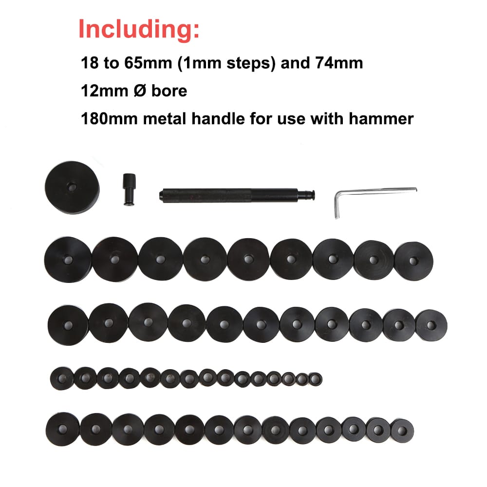 52pcs Custom Bush Front Wheel Bearing Seal Driver Set Discs