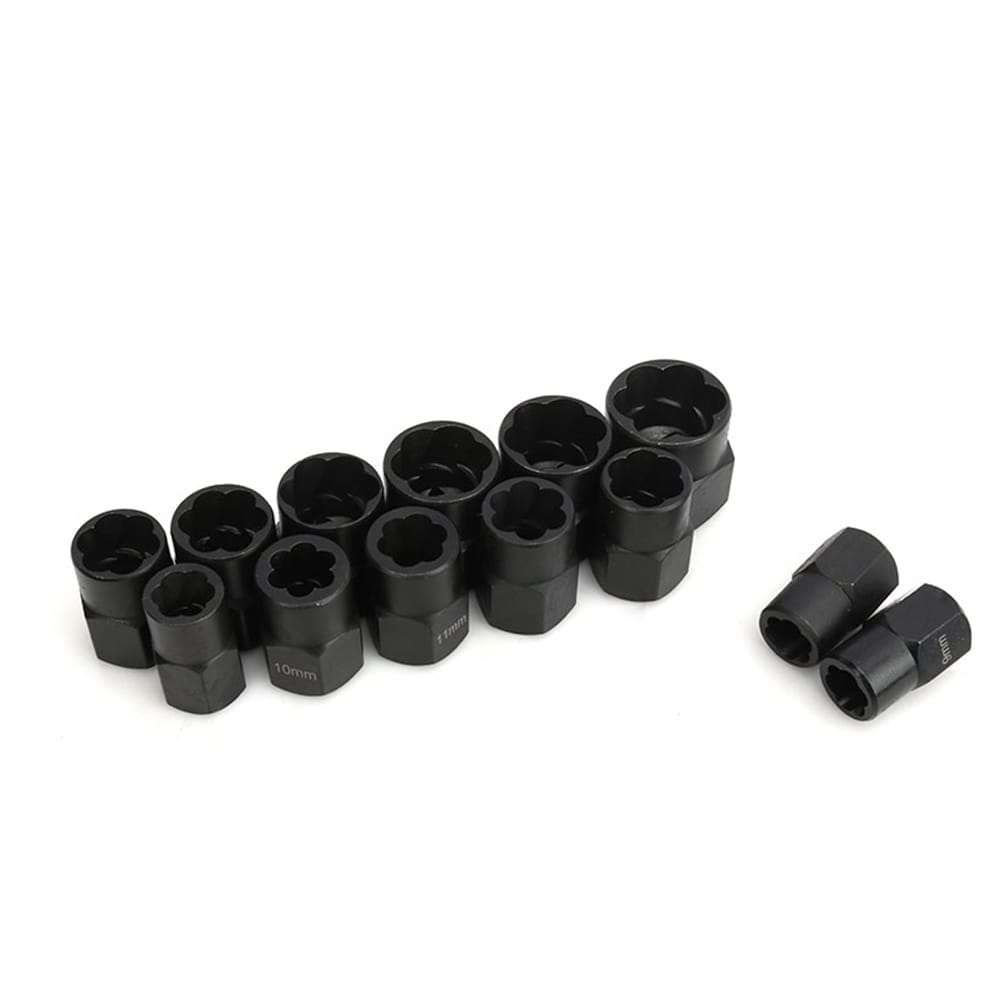 13Pcs Nut Bolt Extractor Socket Set Damaged Rusted Bolt - 1 set