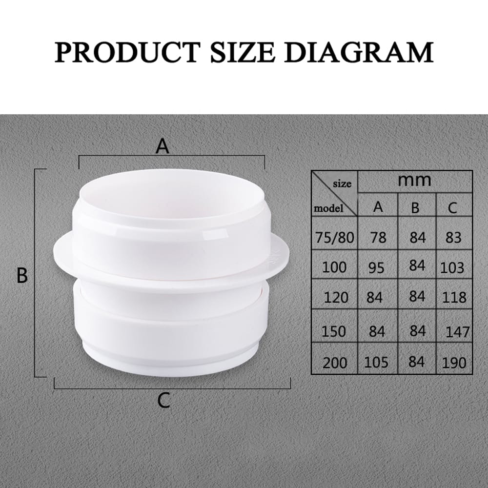 Exhaust Fan Check Valve for Bathroom Kitchen Anti Odor