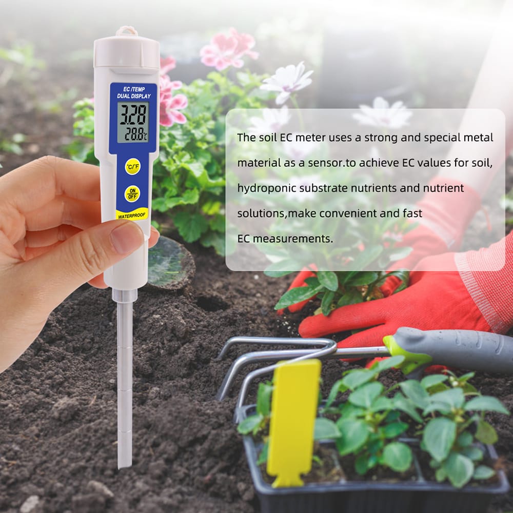 2-in-1 Digital Soil Tester with EC Meter and Soil