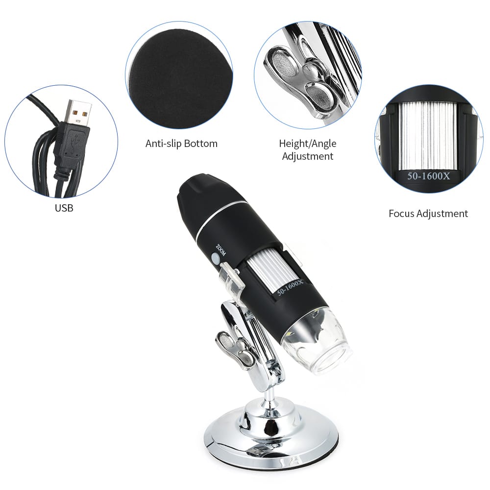1600X Magnification USB Digital Microscope with OTG Function