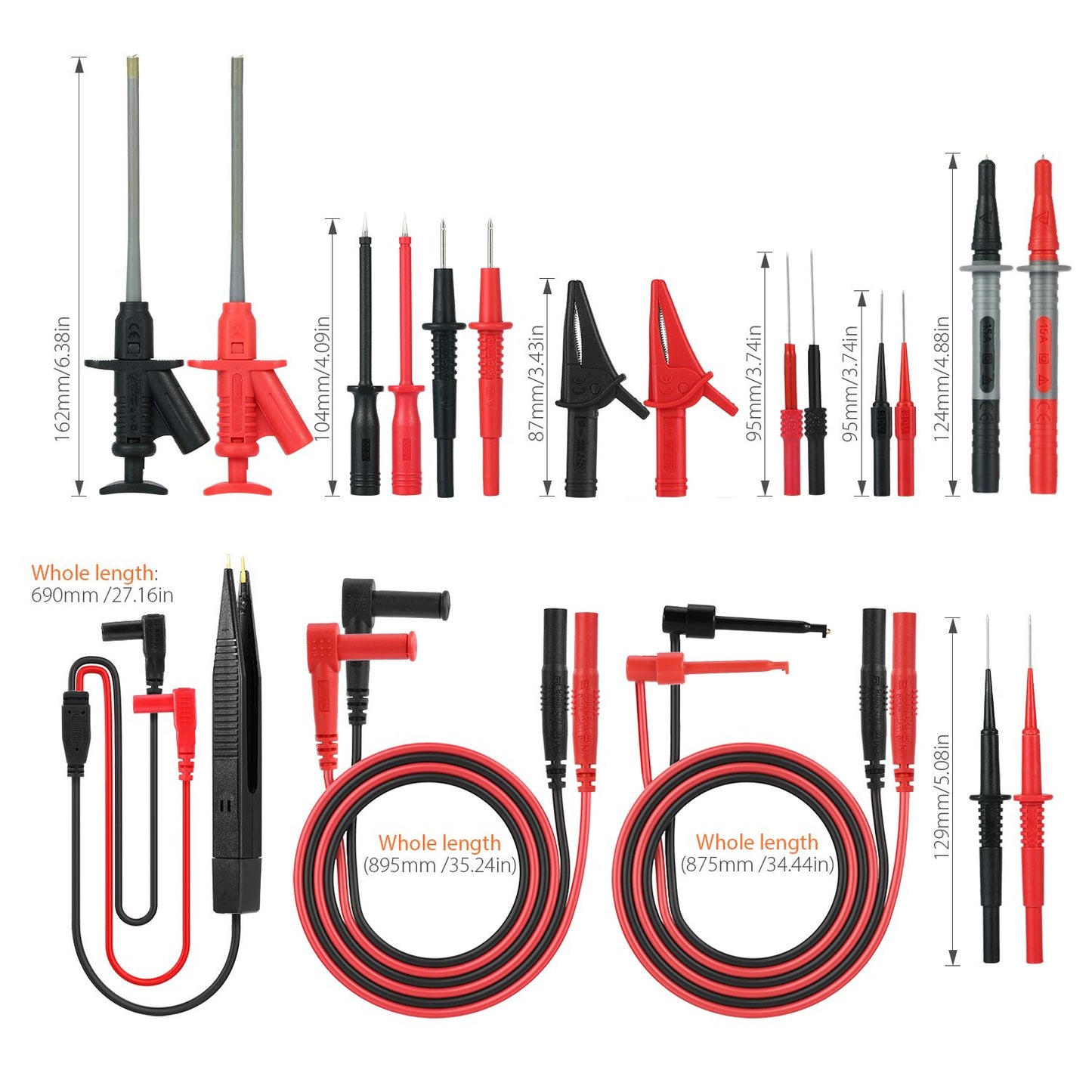 Meterk MK30 21pcs Electronic Test Lead Kits Multimeter Lead