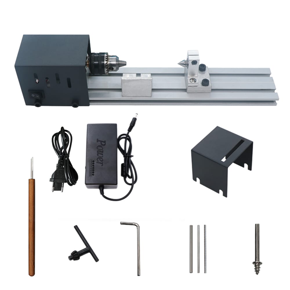 Mini Lathe Beads Polisher Machine Woodworking Craft DIY - Standard Version&EU Plug