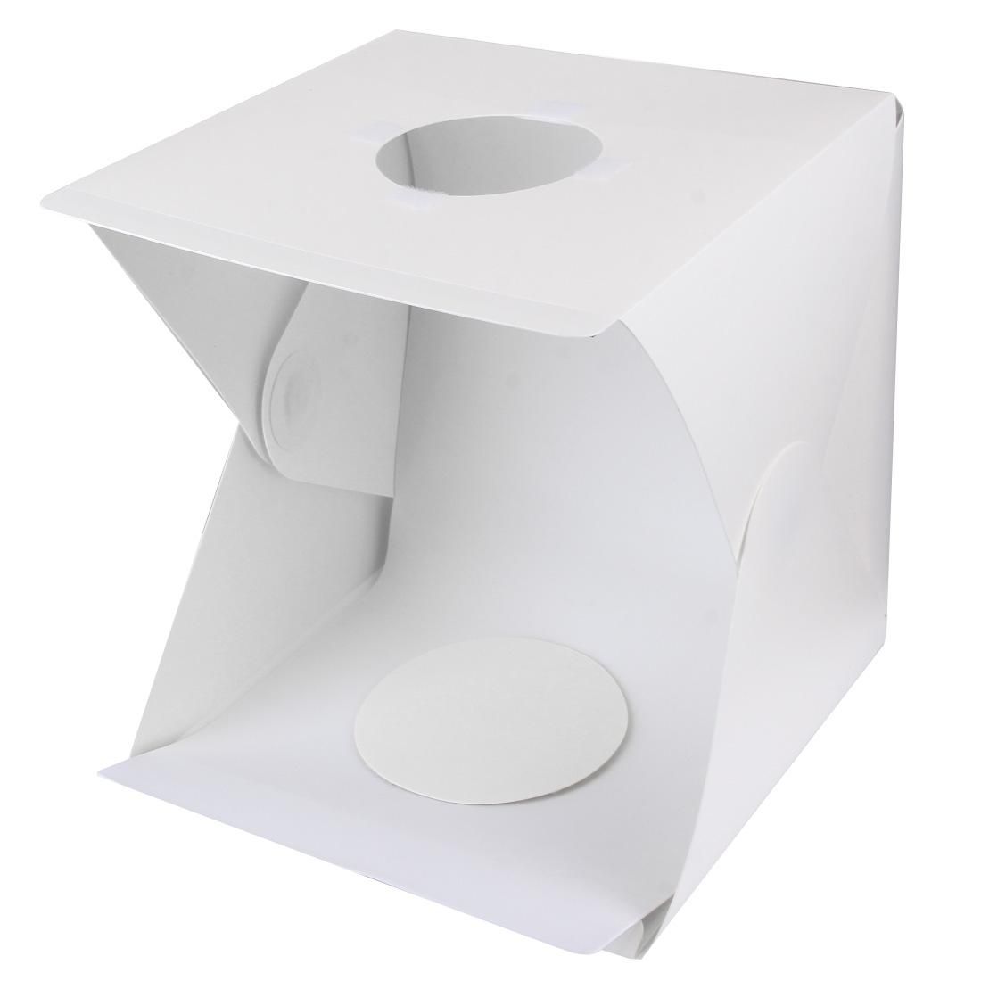 Folding Portable LED Photo Diffuse Studio Soft Box with Micro USB Cable & Black and White Background Fabric, Size: 40 x 40 cm