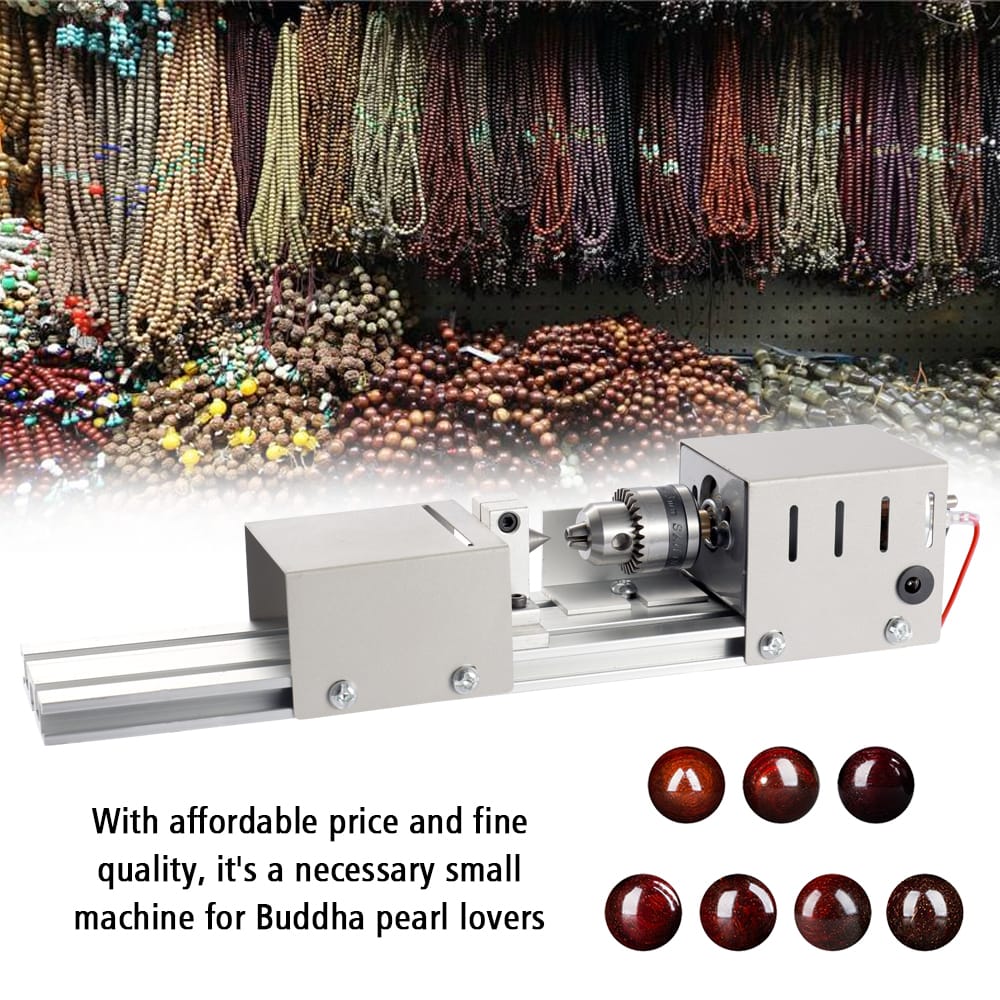 Beads Grinding and Polishing Machine Mini Lathe DIY - US Plug