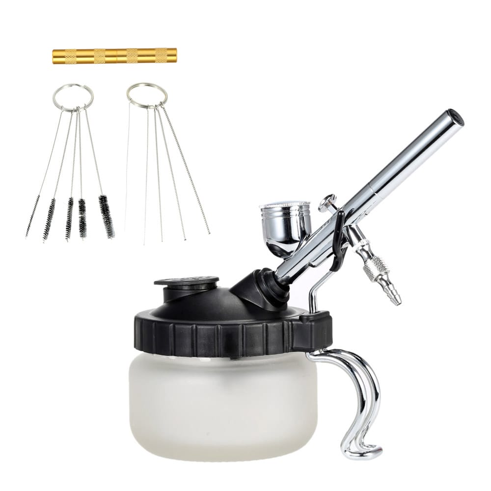 Airbrush Washing Tool Set Clean Pot Air Brush Pen Holder