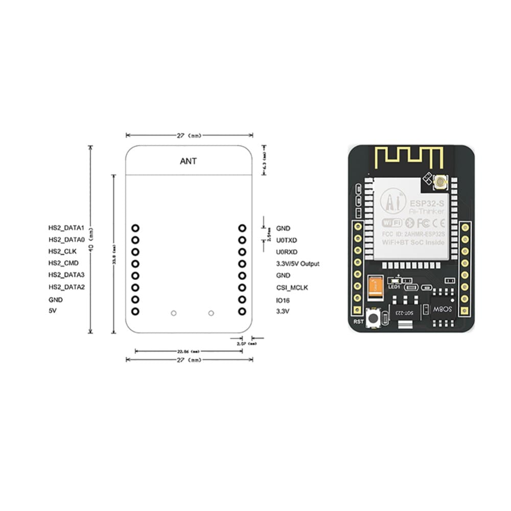 ESP32-CAM WiFi Module ESP32 Serial to WiFi ESP32 CAM