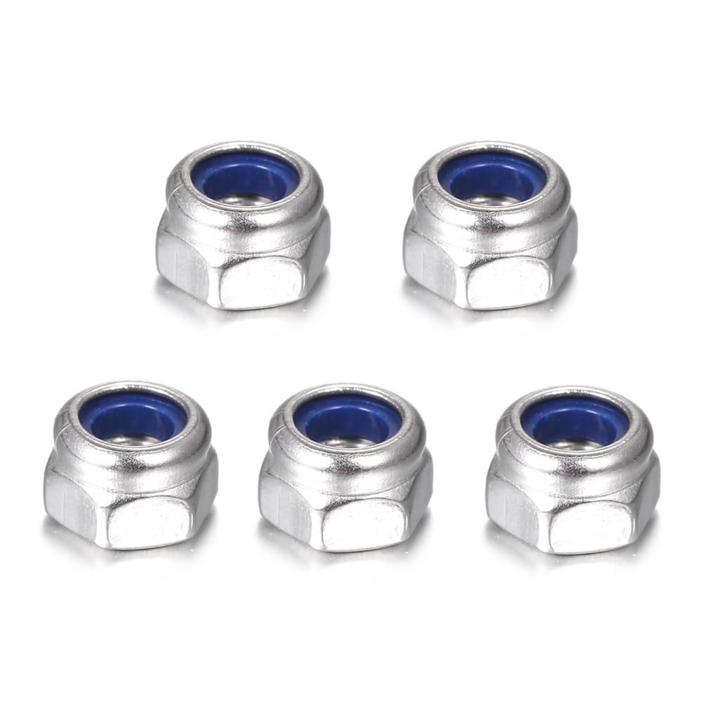DIN985 304 Stainless Steel Nylon Flange Nut Hexagonal - M10