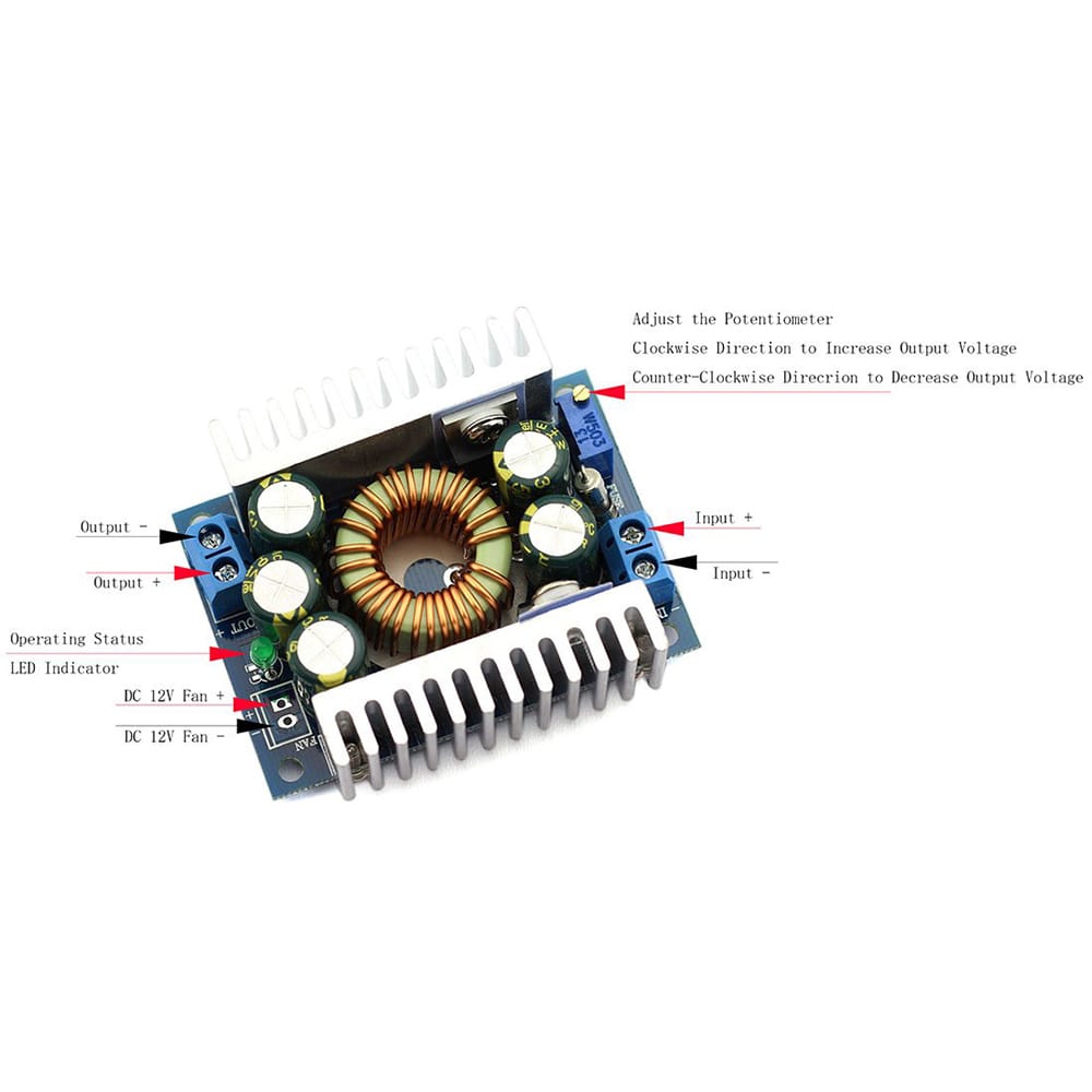 12A DC-DC Step Down Buck Converter Low Ripple High Power - 12A