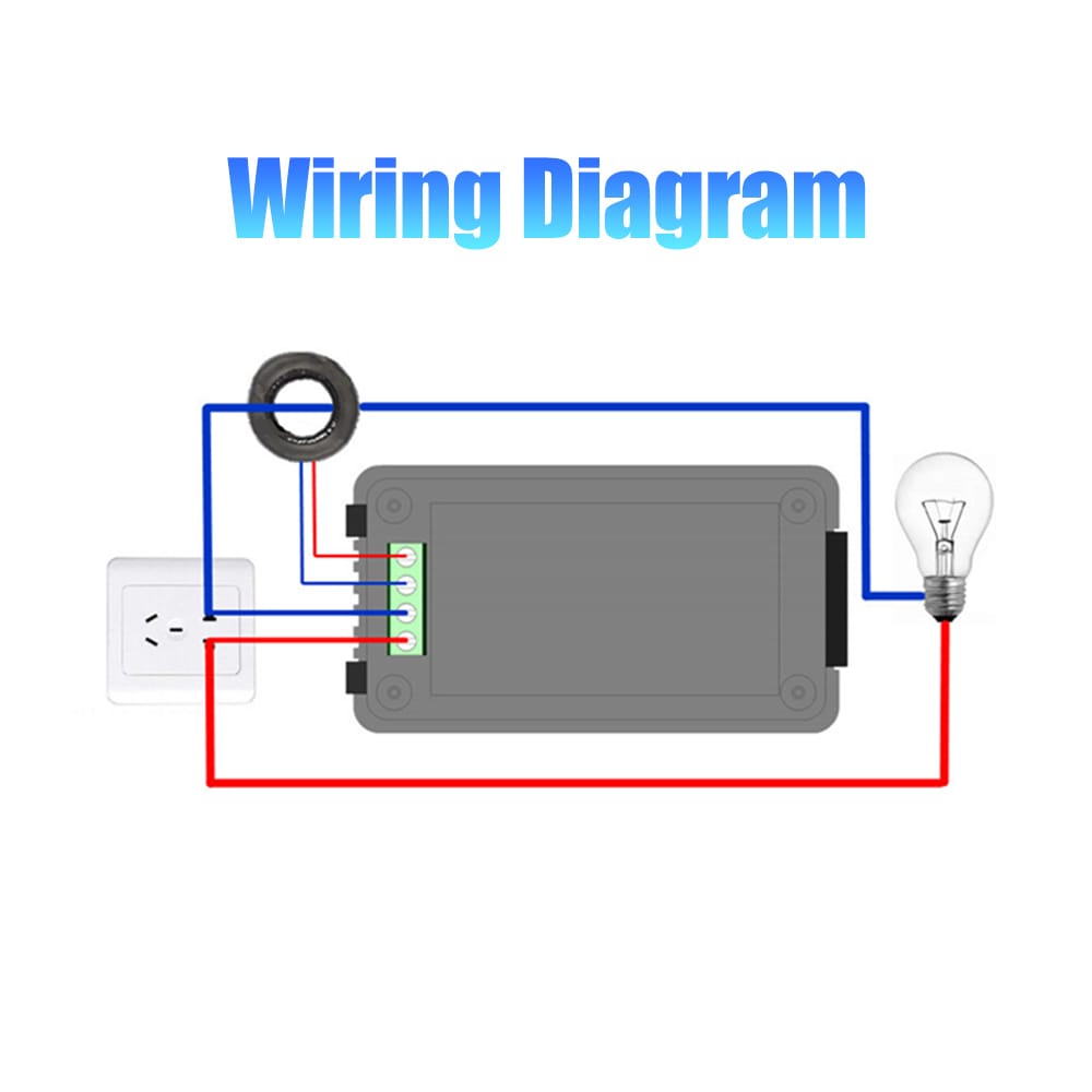 AC Digital Display Power Monitor Meter Voltmeter Ammeter - Open CT